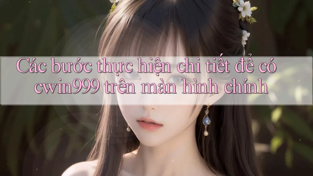 Các bước thực hiện chi tiết để có cwin999 trên màn hình chính