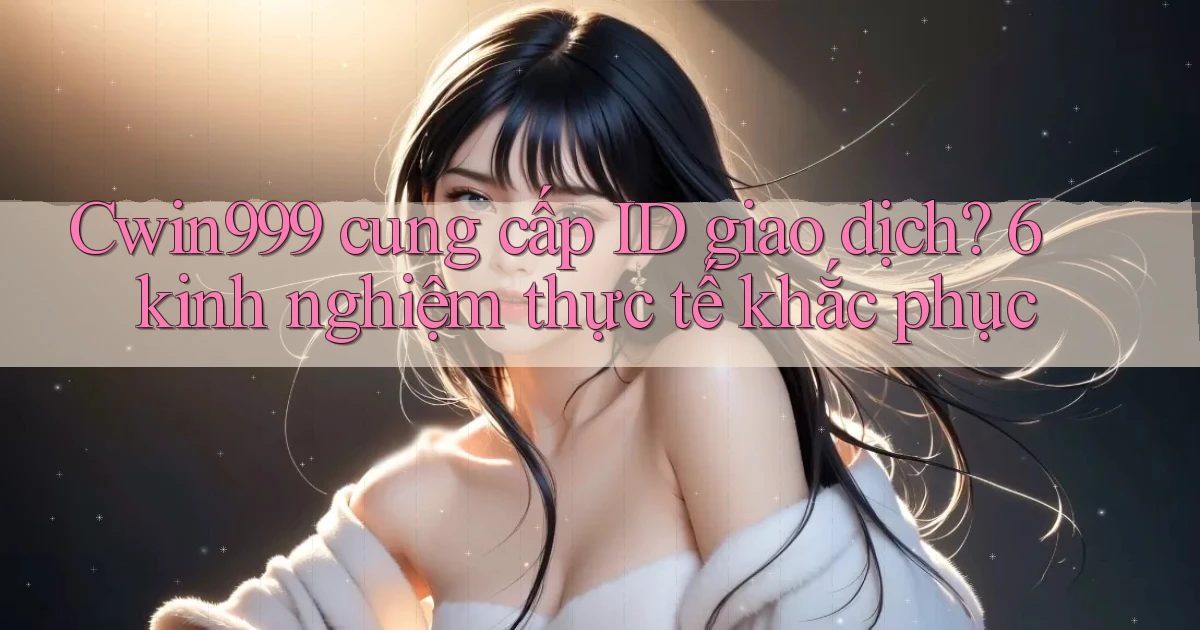 Cwin999 cung cấp ID giao dịch 6 kinh nghiệm thực tế khắc phục