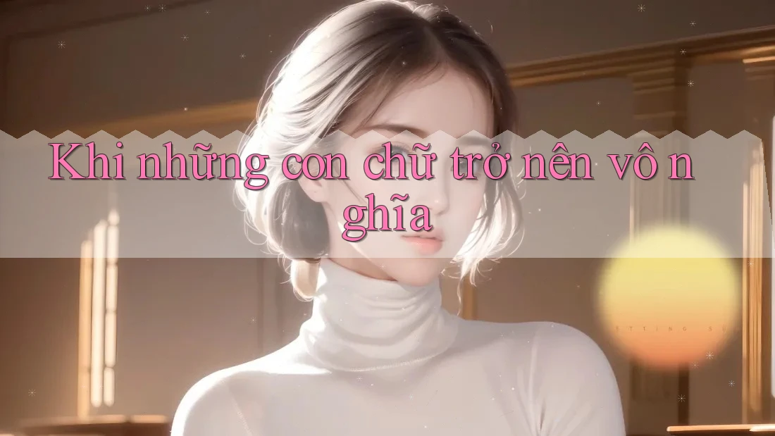 Khi những con chữ trở nên vô nghĩa