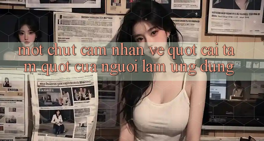 Một chút cảm nhận về " cái tâm" của người làm ứng dụng