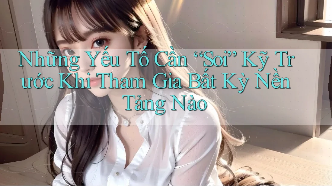 Những Yếu Tố Cần “Soi” Kỹ Trước Khi Tham Gia Bất Kỳ Nền Tảng Nào