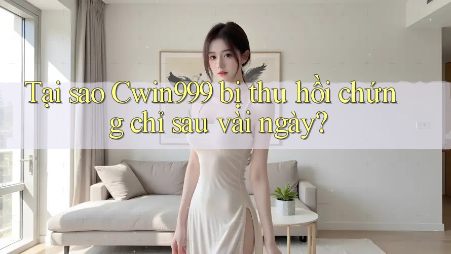 Tại sao Cwin999 bị thu hồi chứng chỉ sau vài ngày?