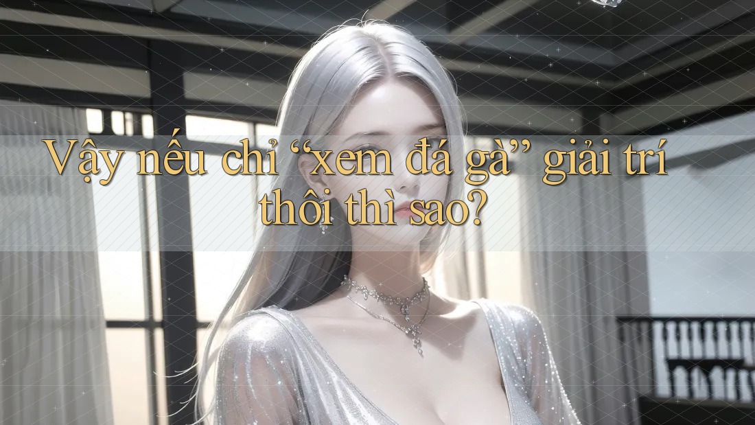 Vậy nếu chỉ “xem đá gà” giải trí thôi thì sao?